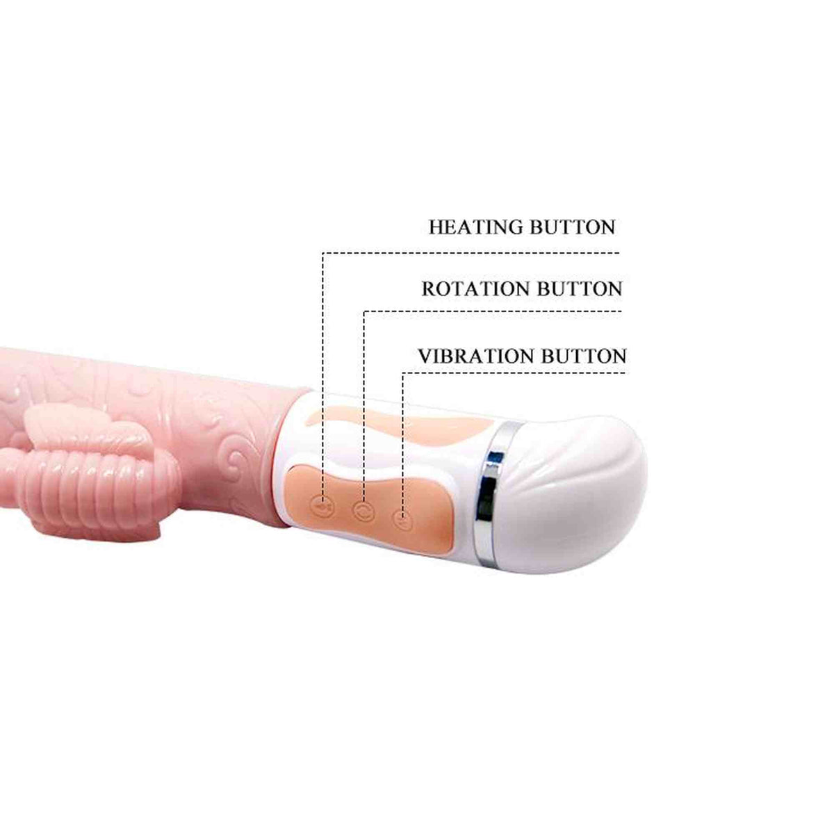 Vibrador rabbit Butterfly 12 funções – recarregável, com aquecimento | Baile