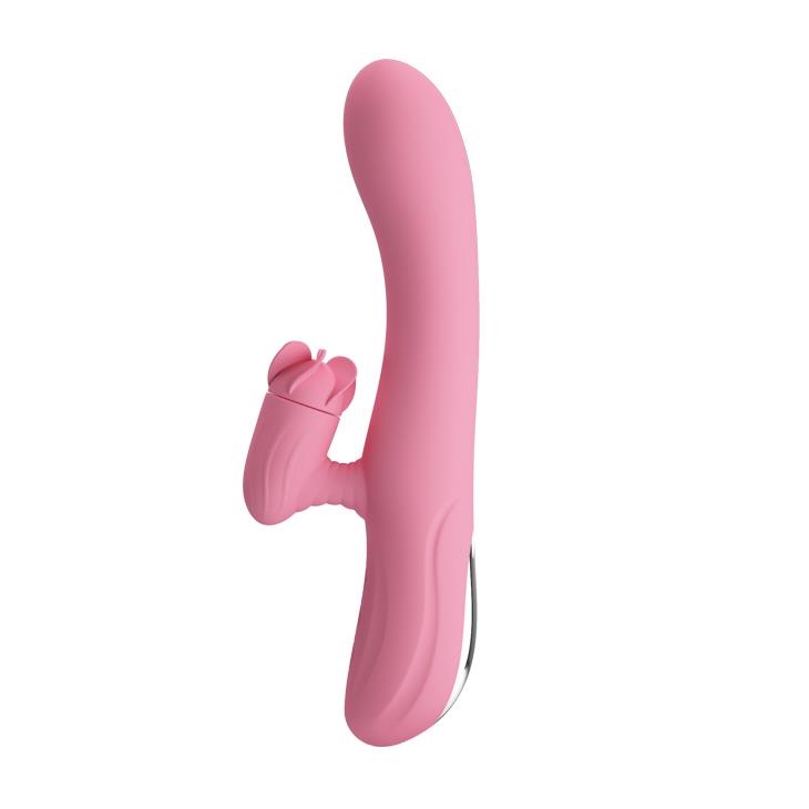 Vibratore rabbit Gina 4 – ricaricabile, rotante, rosa | Pretty Love