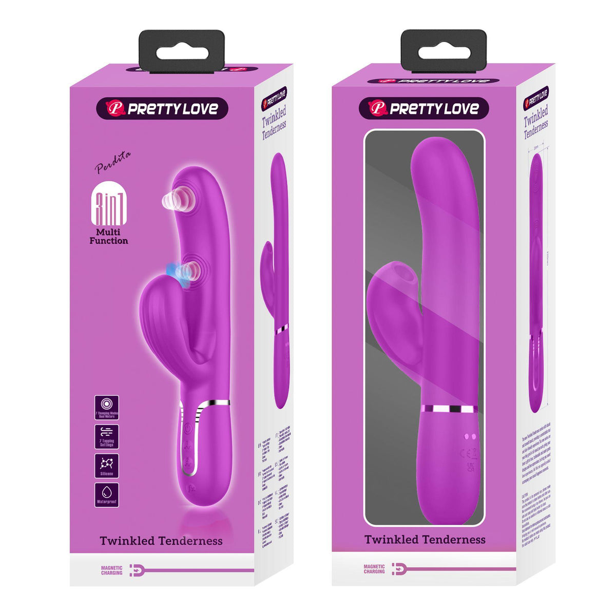 Vibromasseur rabbit Twinkled Tenderness 7 tapping – rechargeable BW-500015 | Pretty Love