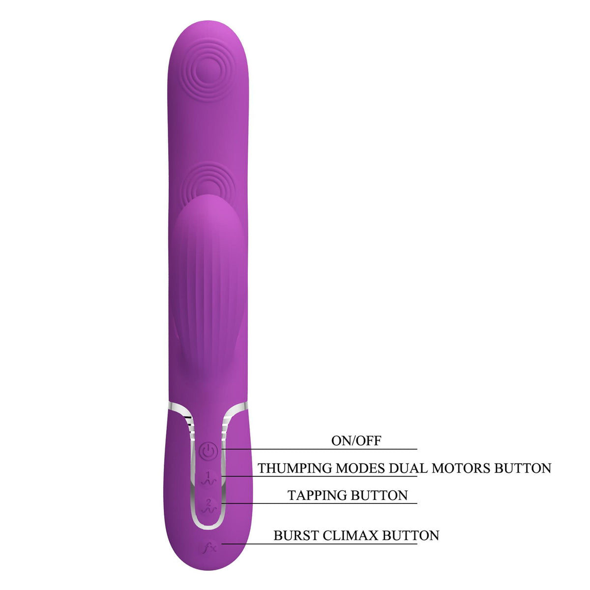 Vibromasseur rabbit Twinkled Tenderness 7 tapping – rechargeable BW-500015 | Pretty Love