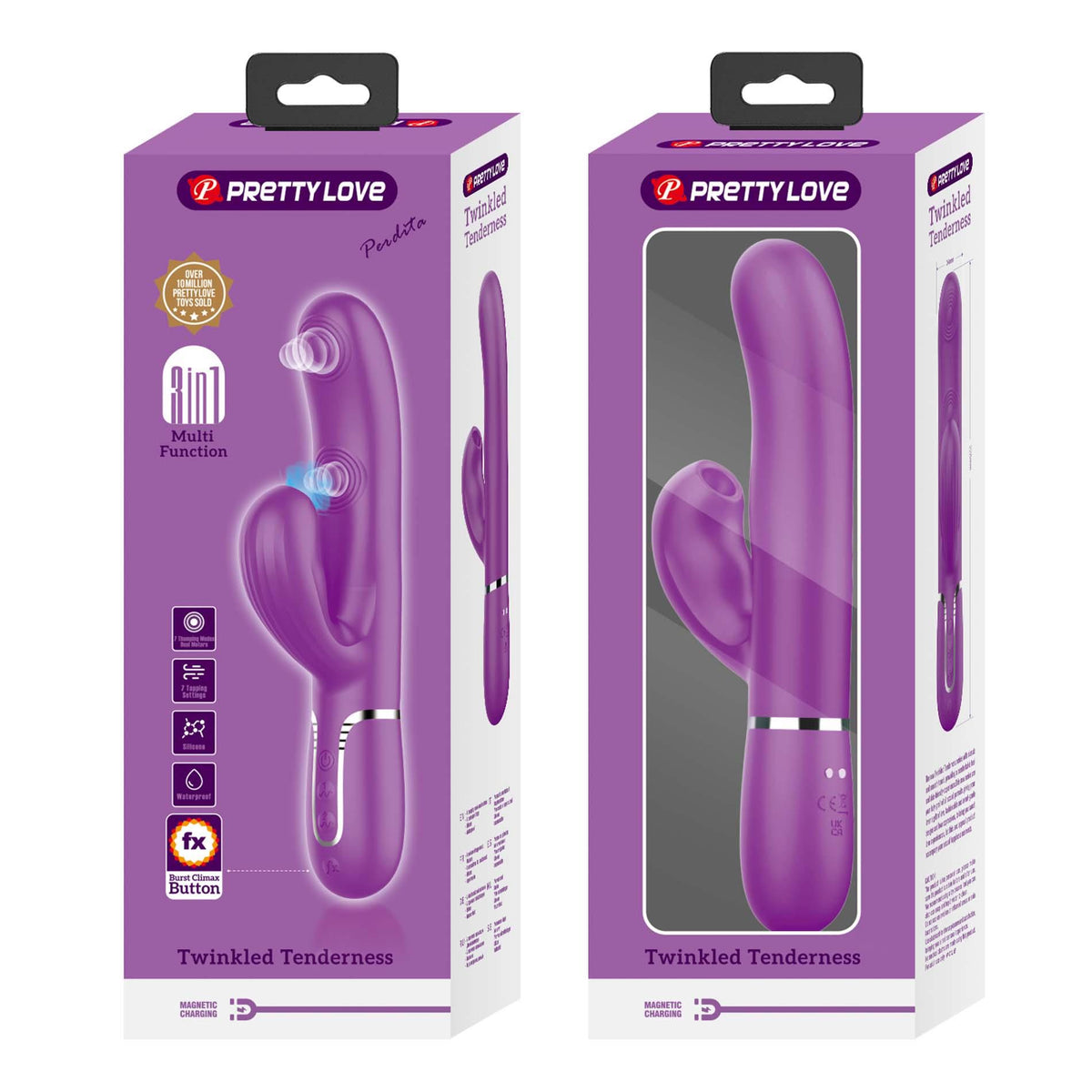 Vibromasseur rabbit Twinkled Tenderness 7 tapping – rechargeable BW-500015 | Pretty Love