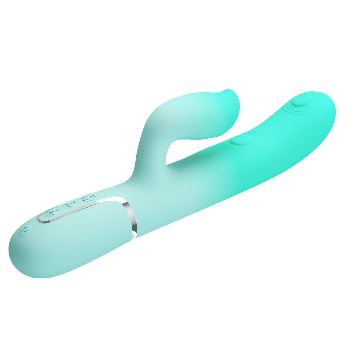 Rabbit-Vibrator Gigi 7 thumping licking – wiederaufladbar, hellblau | Pretty Love