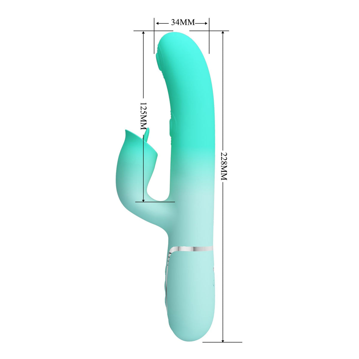Rabbit-Vibrator Gigi 7 thumping licking – wiederaufladbar, hellblau | Pretty Love