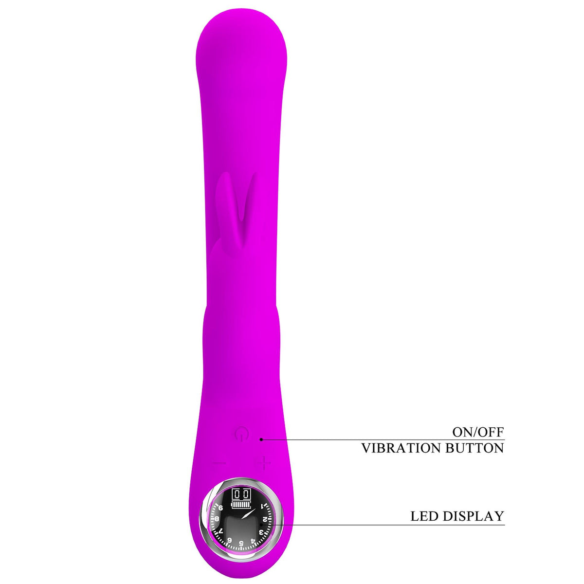 Vibrador rabbit Skylar thumping 10 funções – recarregável, fúcsia | Pretty Love