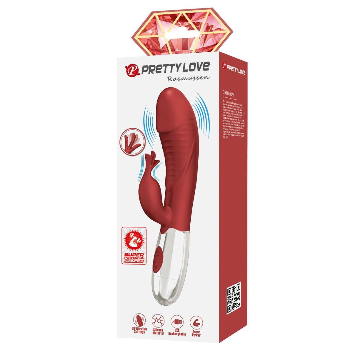 Vibratore rabbit Rasmussen 30 funzioni | Pretty Love