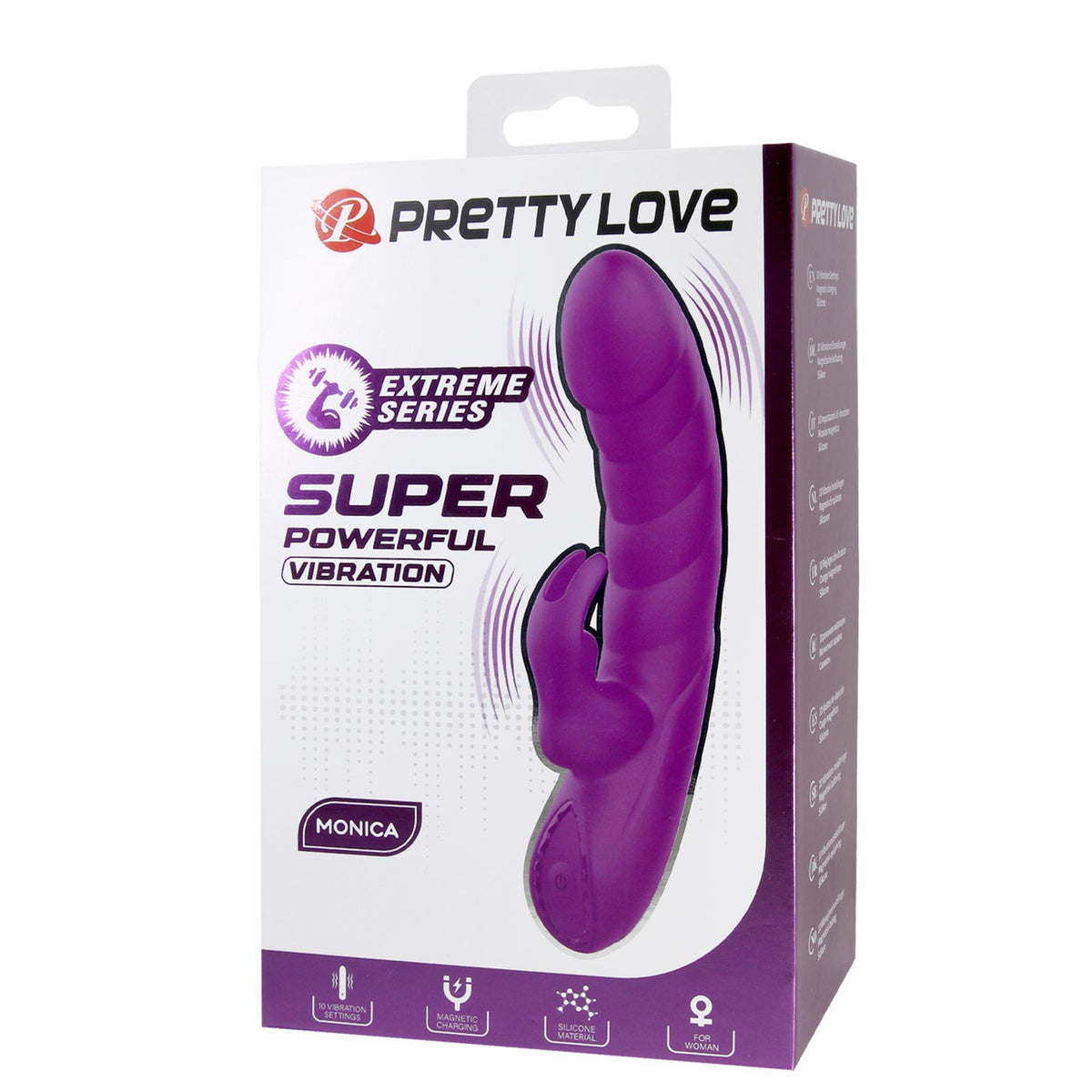 Vibrador rabbit Monica – fúcsia | Pretty Love