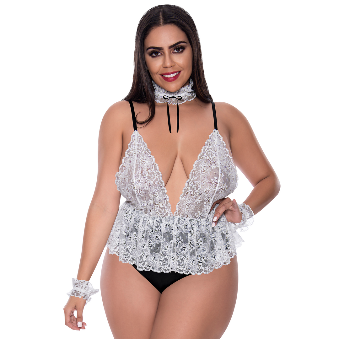 Bondage restraint Full Service – white C156WHT2XL | Magic Silk