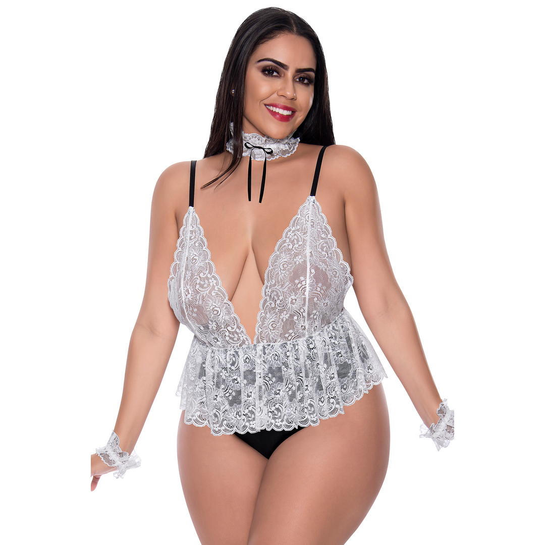 Bondage restraint Full Service – white C156WHT2XL | Magic Silk