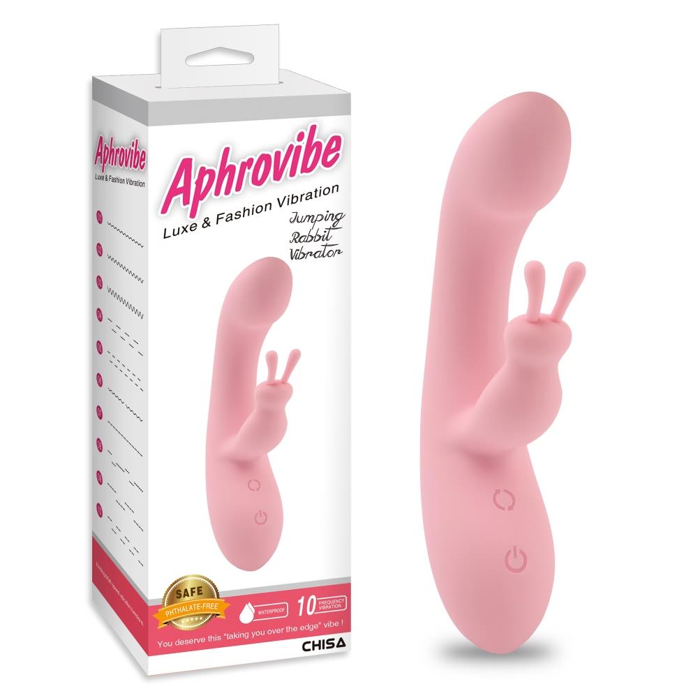 Vibratore rabbit Jumping 10 funzioni – ricaricabile, rosa | Aphrovibe
