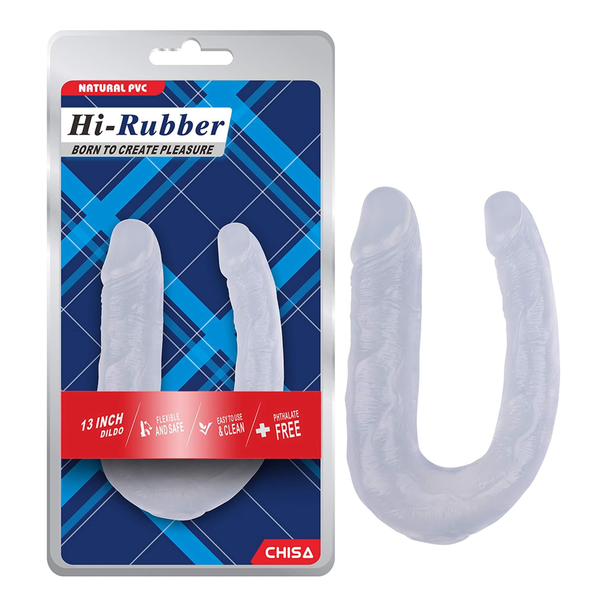 Gode ceinture 13 pouces - transparent