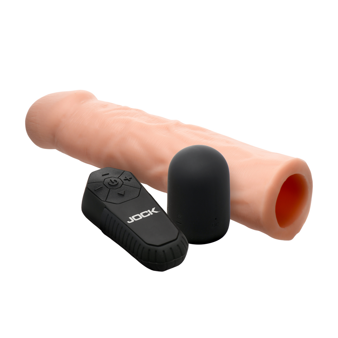 Capa para pénis Enhancers 7 funções – com controlo remoto, nude | Curve Toys