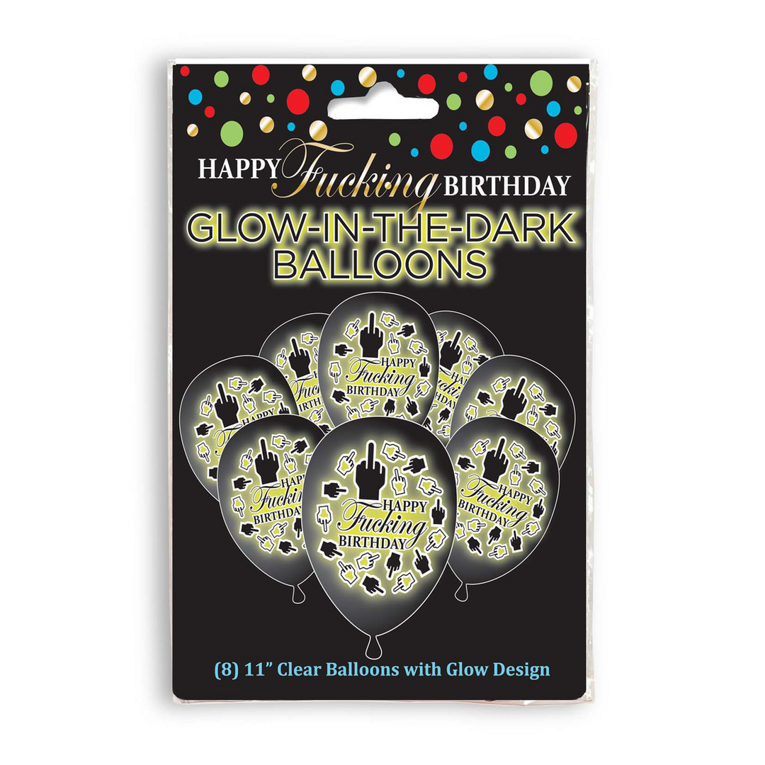 Regalo de broma Happy F'ing Birthday Balloons – fosforescente | Little Genie Productions