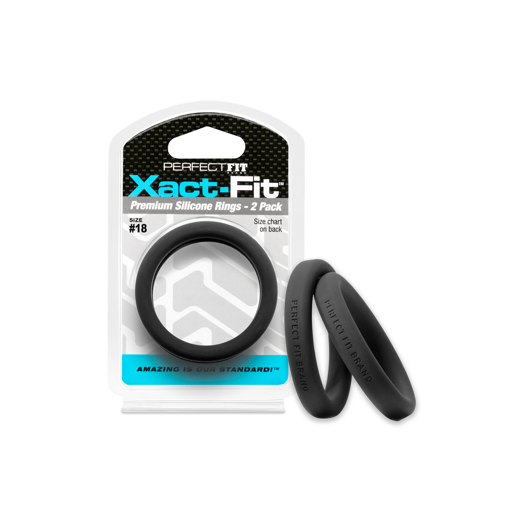 Cock ring #18 Xact Fit 2-Pack – black | PerfectFitBrand