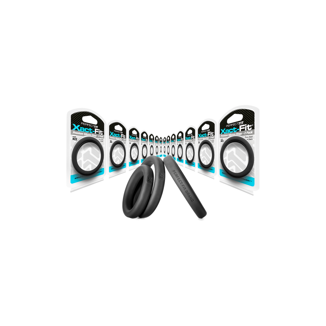 Cock ring #19 Xact Fit 2-Pack – black | PerfectFitBrand