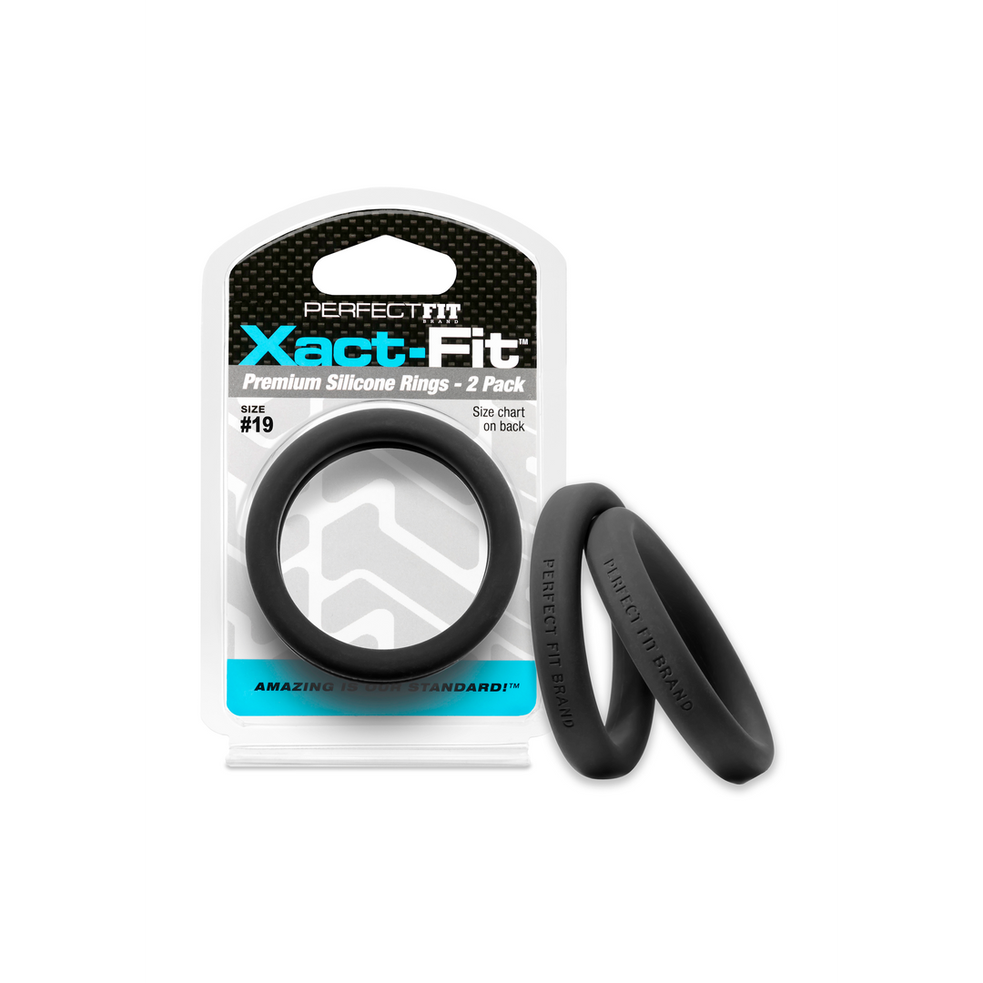 Cock ring #19 Xact Fit 2-Pack – black | PerfectFitBrand