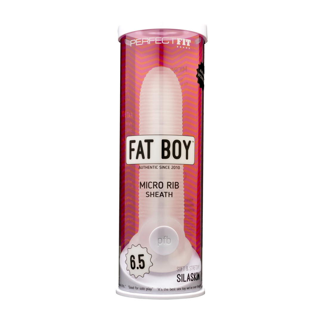 Fat Boy Micro Ribbed Sheath - Dildo - 6.5 / 16,5 cm