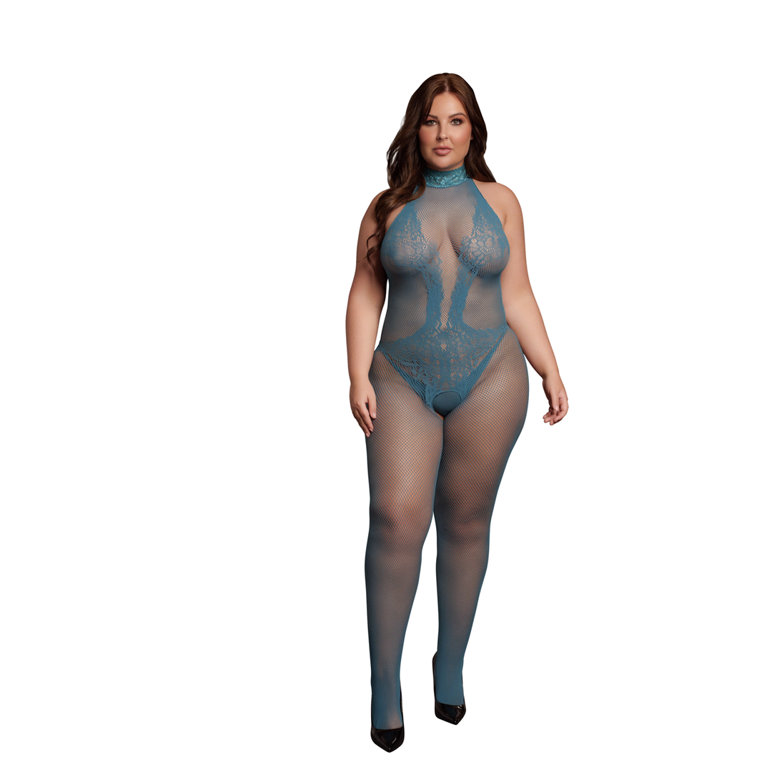 Catsuit Queen – taglie forti, blu | Le Désir
