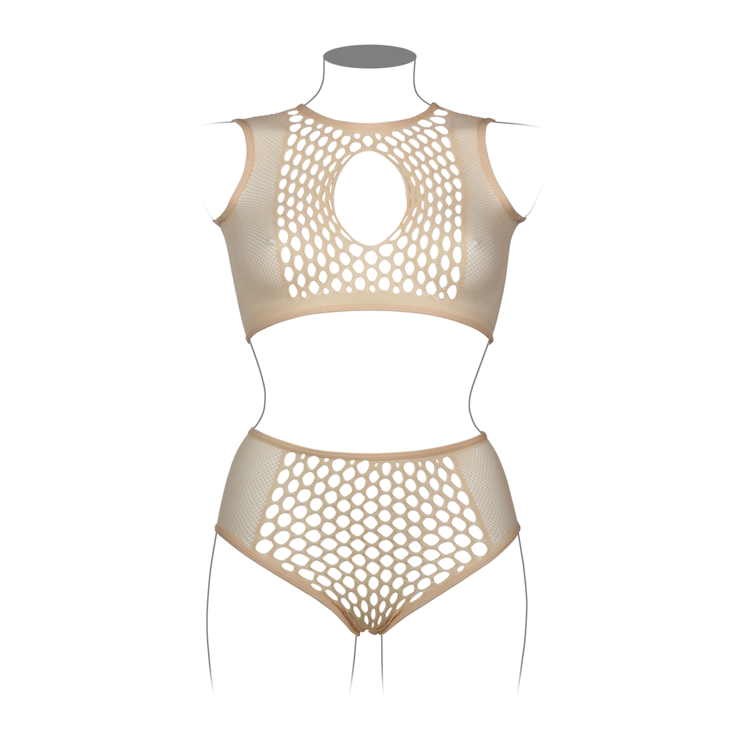 Ensemble de lingerie Duo Key Hole Queen – grandes tailles, nude | Le Désir