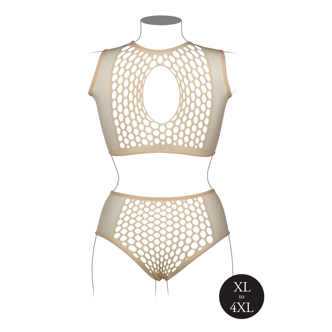 Ensemble de lingerie Duo Key Hole Queen – grandes tailles, nude | Le Désir