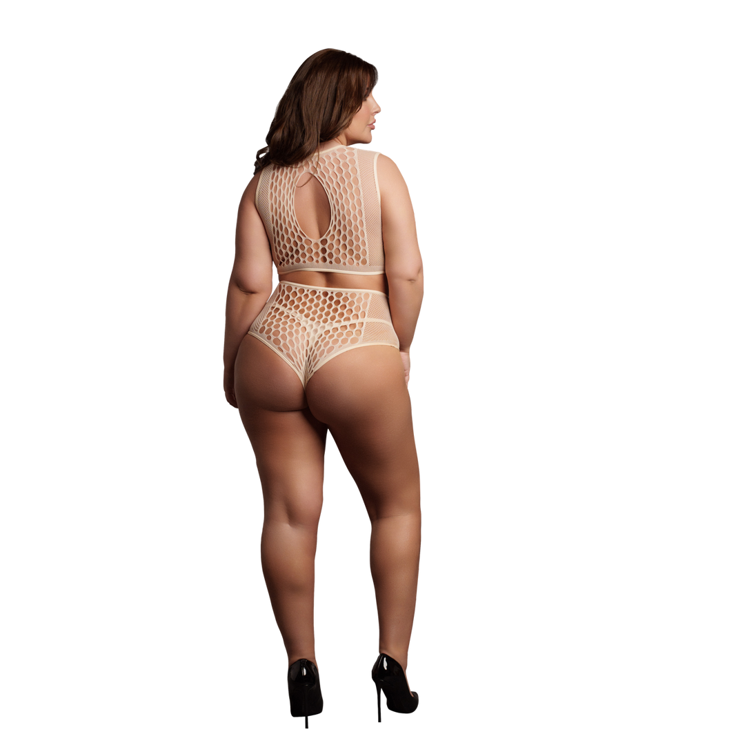 Ensemble de lingerie Duo Key Hole Queen – grandes tailles, nude | Le Désir