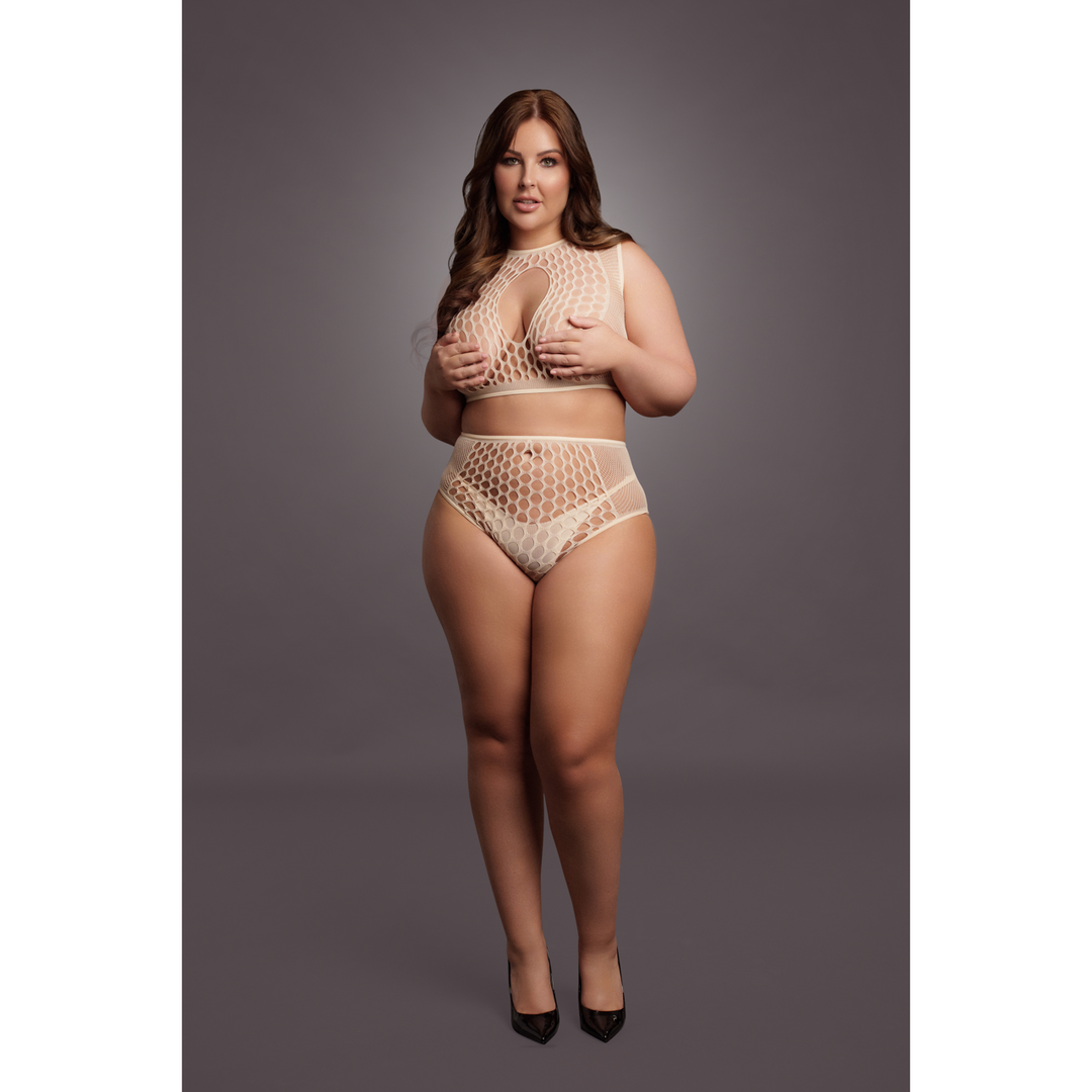 Ensemble de lingerie Duo Key Hole Queen – grandes tailles, nude | Le Désir