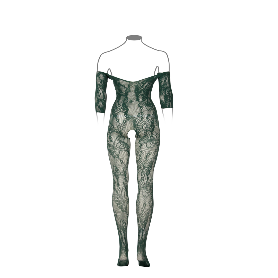 Catsuit Sleeved Queen – tamanhos grandes, verde | Le Désir