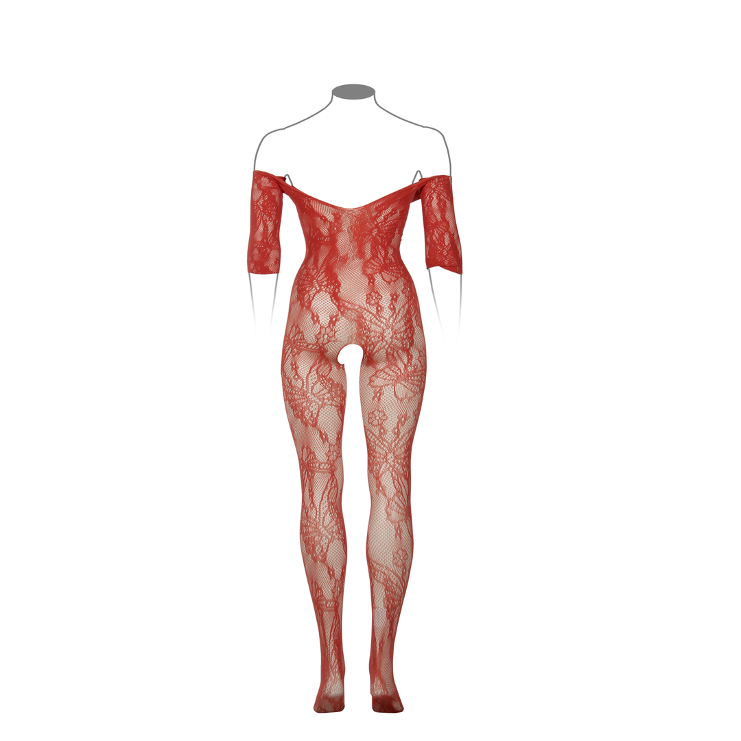 Catsuit Sleeved Queen – tamanhos grandes, vermelho | Le Désir