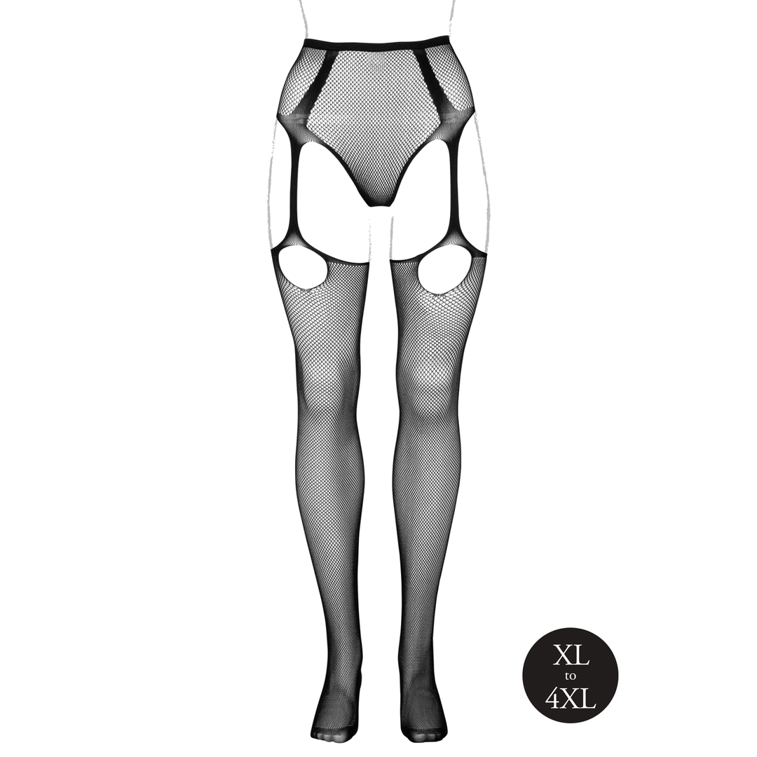 Calze Pantie with Attached Queen – taglie forti, nera | Le Désir