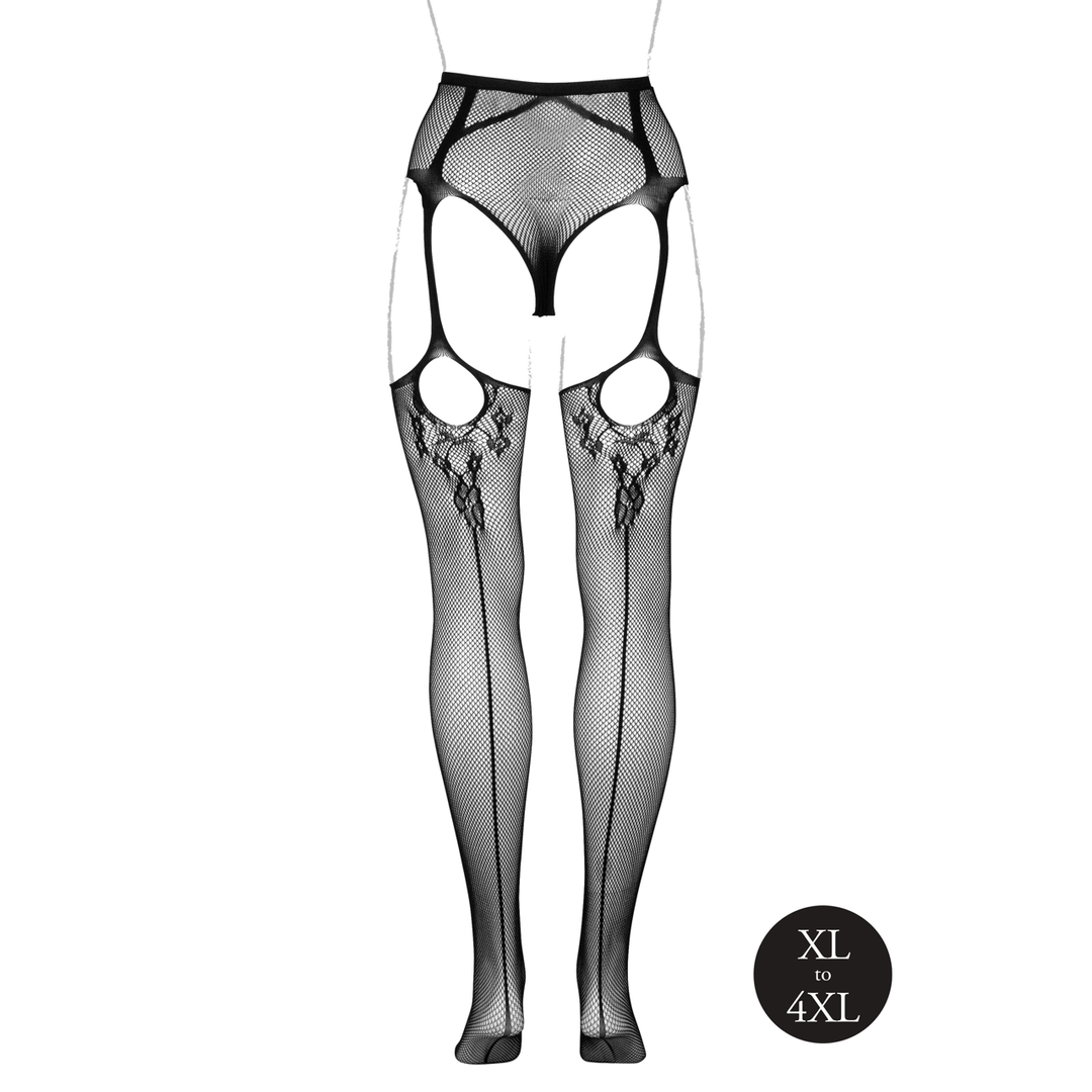 Calze Pantie with Attached Queen – taglie forti, nera | Le Désir
