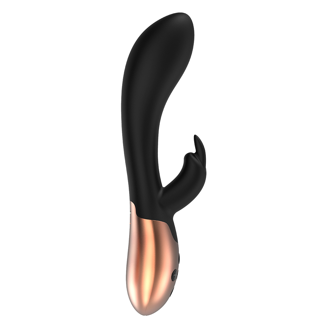 Rabbit vibrator Opulent 10 functions – heating, black | Elegance