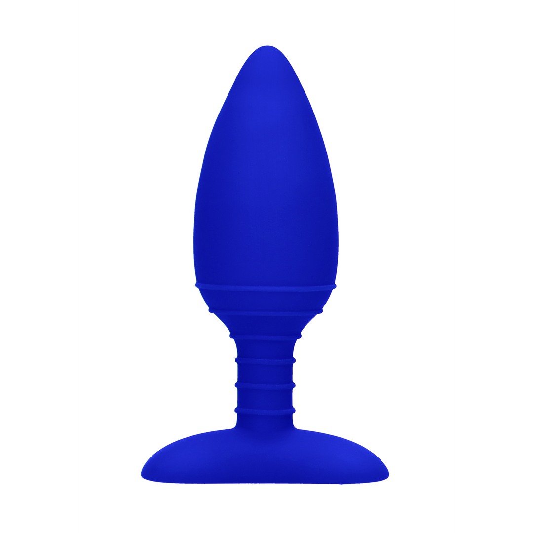 Plug anal 10 funciones – con calor, fosforescente, azul | Elegance