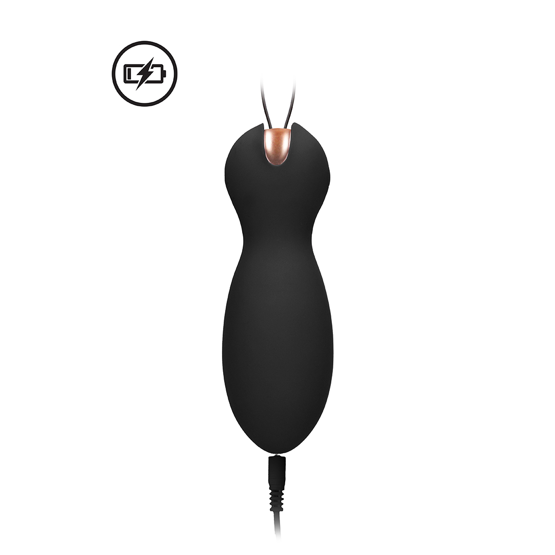 Vibratore classico Purity 10 funzioni – con telecomando, doppio, nero | Elegance