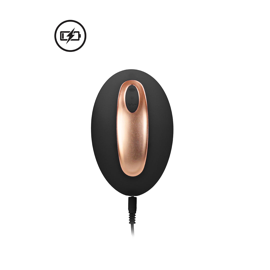 Vibratore classico Purity 10 funzioni – con telecomando, doppio, nero | Elegance