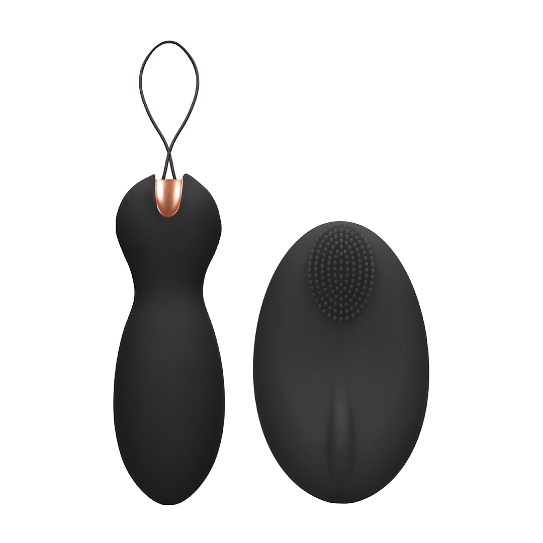 Vibratore classico Purity 10 funzioni – con telecomando, doppio, nero | Elegance