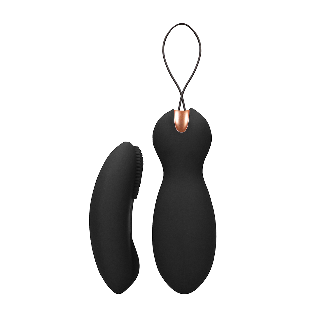 Vibratore classico Purity 10 funzioni – con telecomando, doppio, nero | Elegance