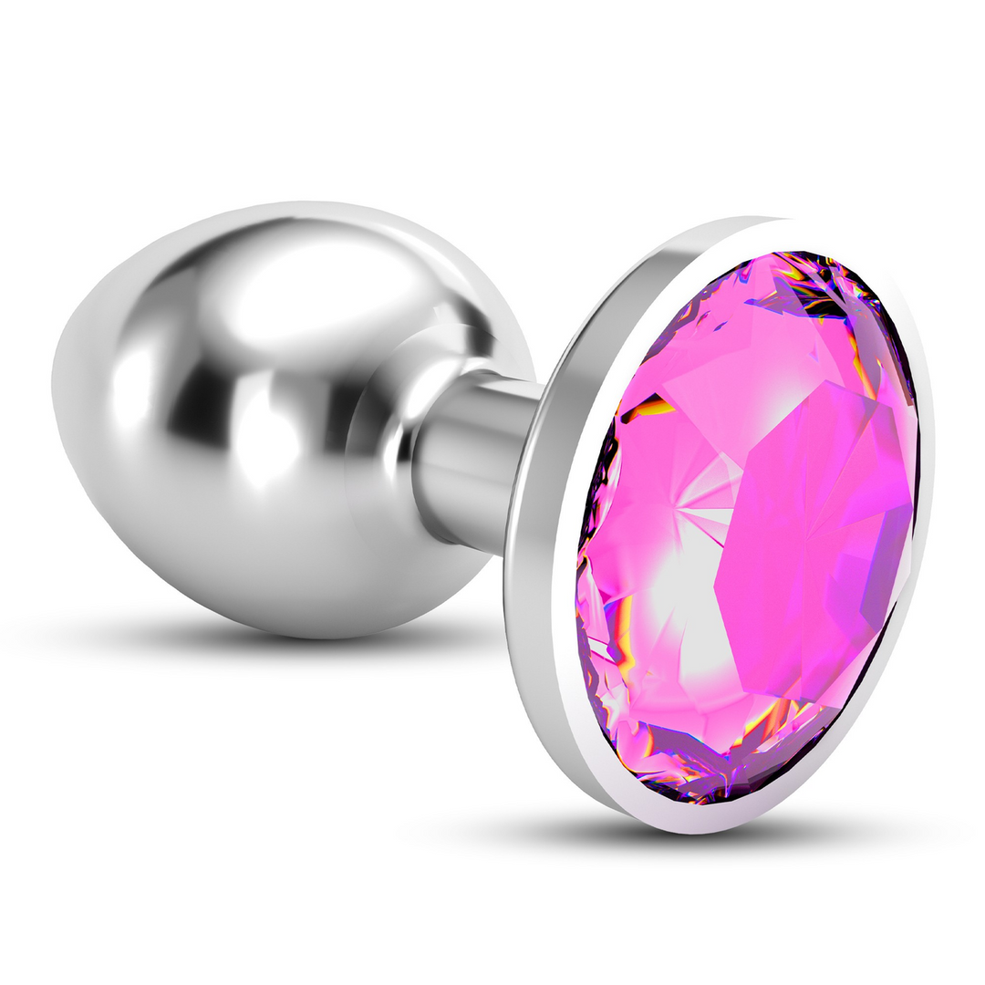 Butt plug Bijou 8.5 cm – jewelled, pink | Crushious
