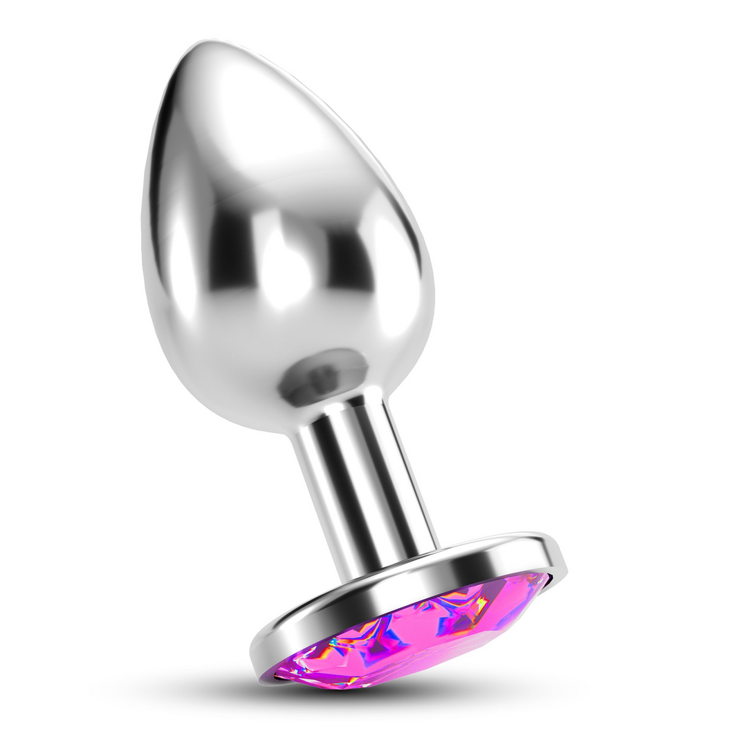 Butt plug Bijou 8.5 cm – jewelled, pink | Crushious