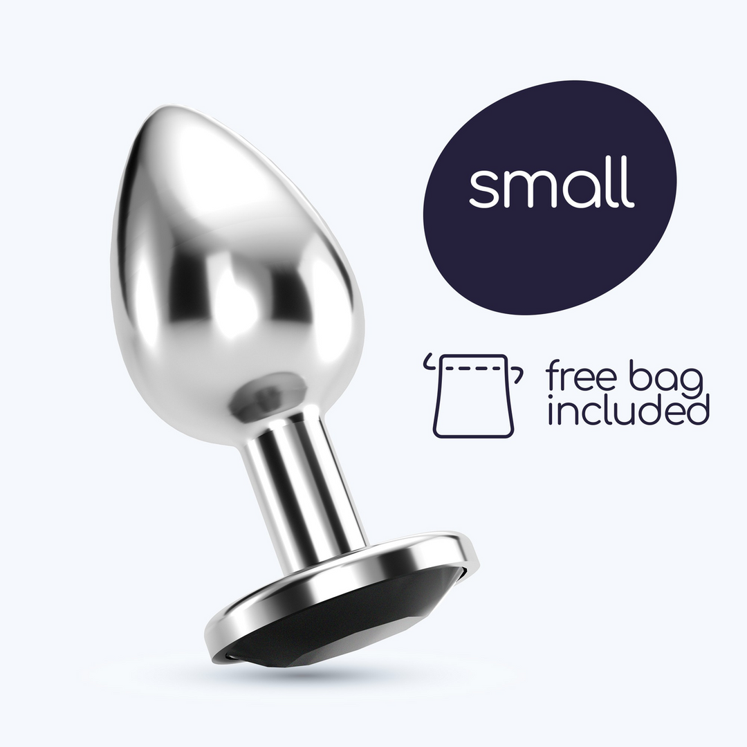 Plug anal Bijou – con joya, negro | Crushious