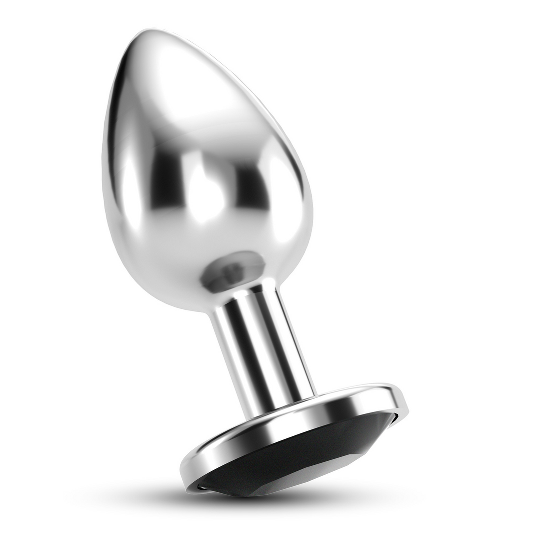 Plug anal Bijou – con joya, negro | Crushious