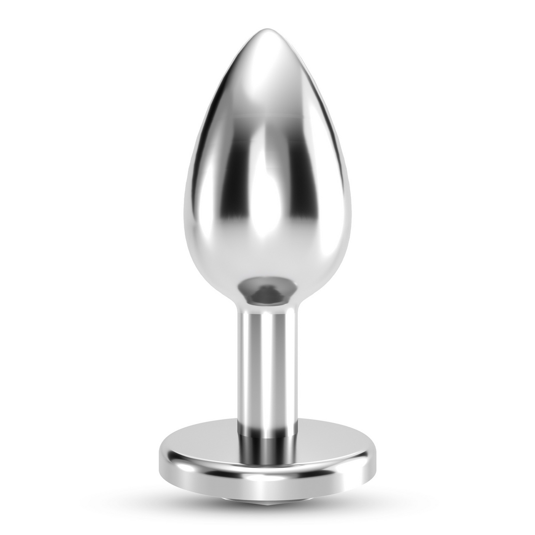 Plug anal Bijou 8.5 cm – con joya, negro | Crushious