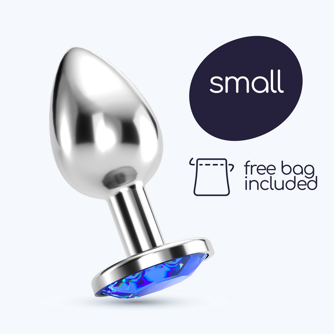 Analplug Bijou – mit Schmuckstein, blau | Crushious