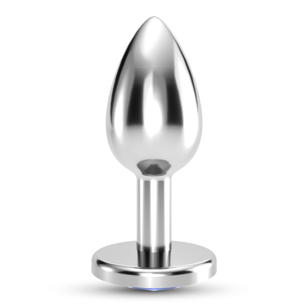 Analplug Bijou – mit Schmuckstein, blau | Crushious