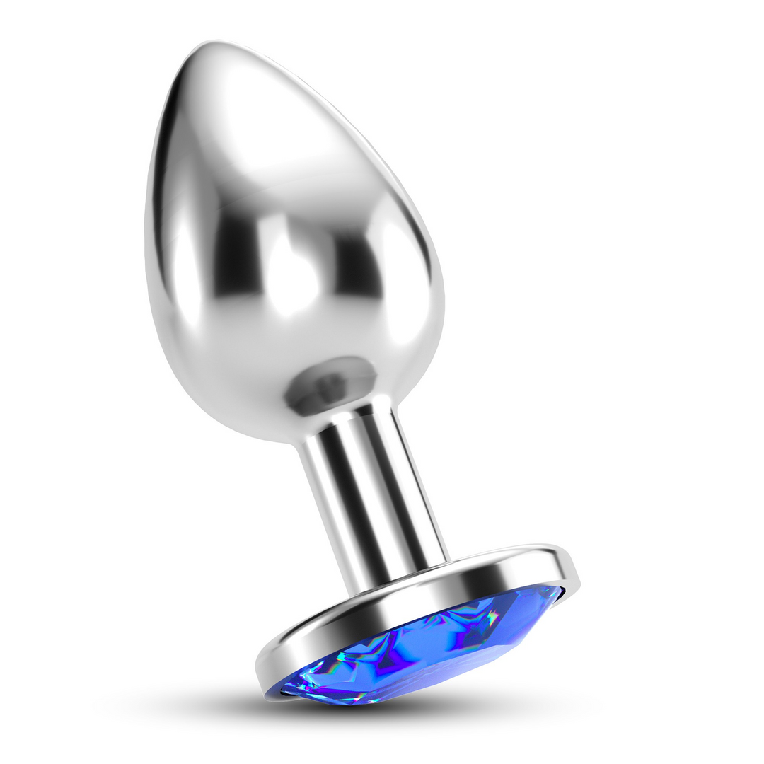 Analplug Bijou – mit Schmuckstein, blau | Crushious