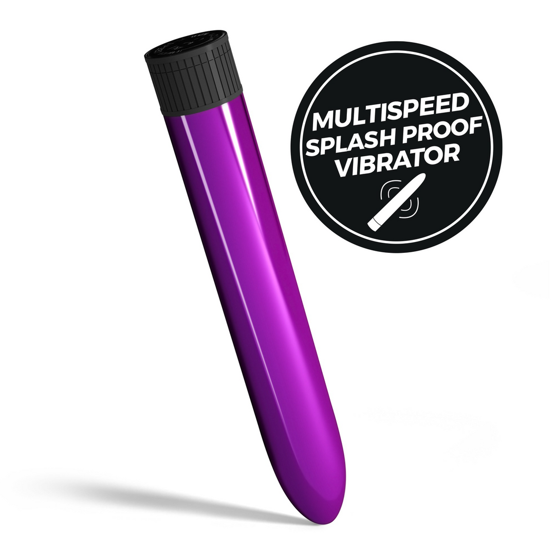 Classic vibrator 18 cm – purple | Crushious