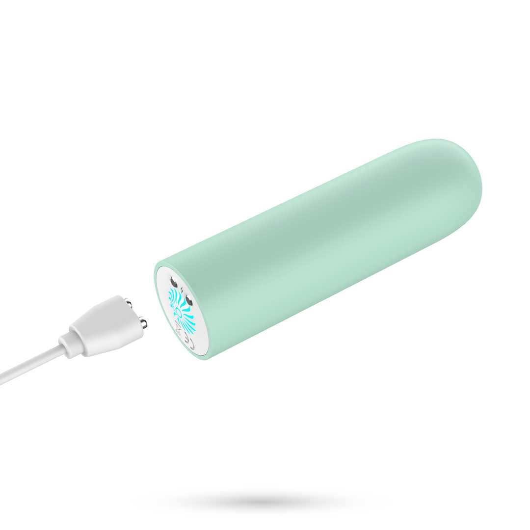 Vibrador bala Quackers 10 velocidades – recargable, verde | Crushious