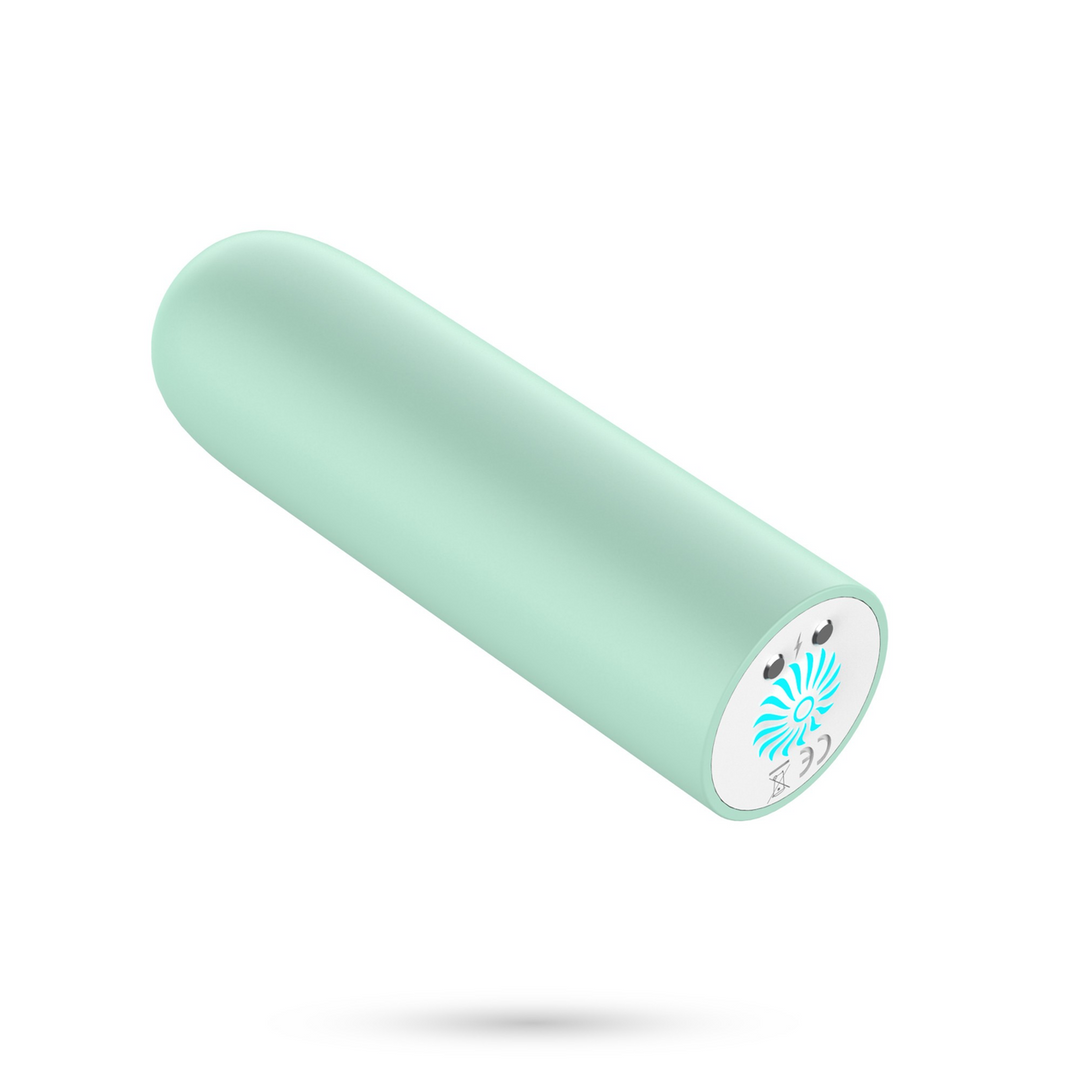 Vibrador bala Quackers 10 velocidades – recargable, verde | Crushious