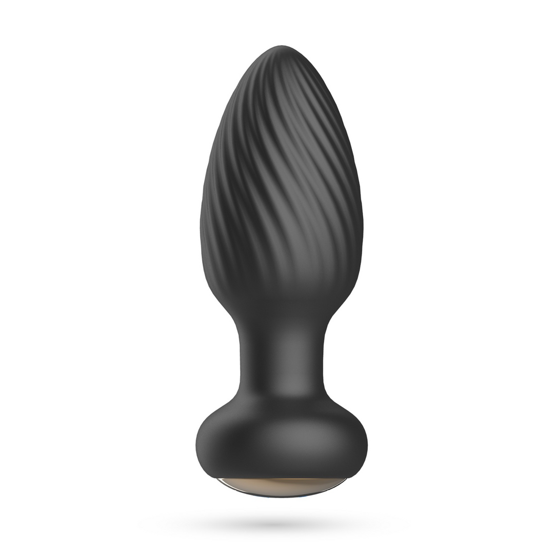 Butt plug Twister 7 functions – rotating, remote control, black