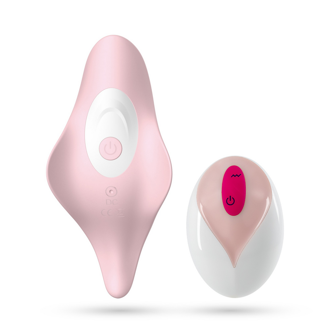 Classic vibrator Mobula 9 functions – remote control, pink | Crushious