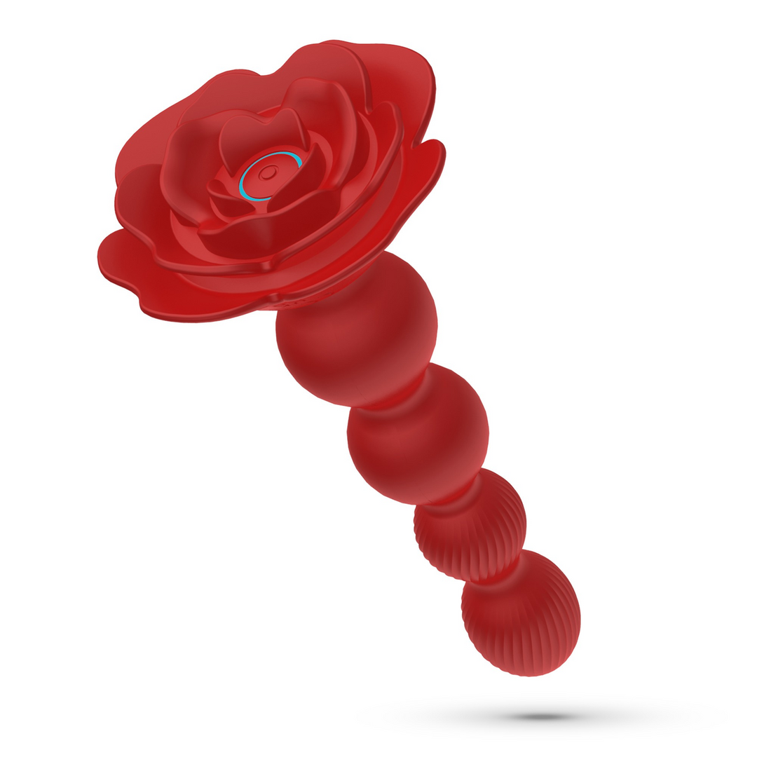 Butt plug Rosaline 10 functions – vibrating, jewelled, red | Crushious
