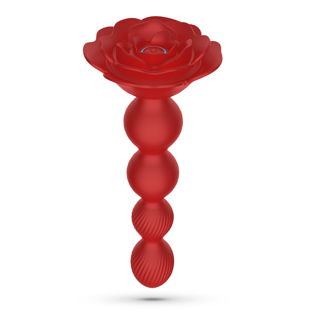Butt plug Rosaline 10 functions – vibrating, jewelled, red | Crushious